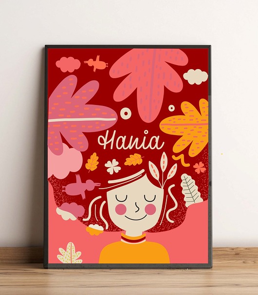 grafiki i ilustracje Plakat dziewczynka 30x40