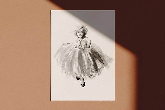 grafiki i ilustracje Marilyn Monroe print A3