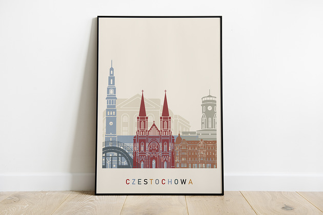 Częstochowa plakat, grafika, obraz Pas De LArt