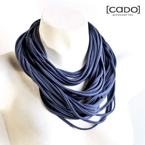 Zamotki Cado Naszyjnik Dzianinowy Gray Blue CADOaccessories