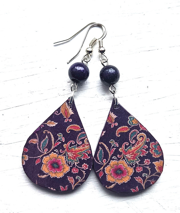 kolczyki drewniane Natura rzeczy