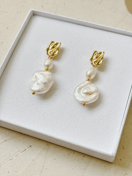 kolczyki z mosiądzu Kolczyki z perłami