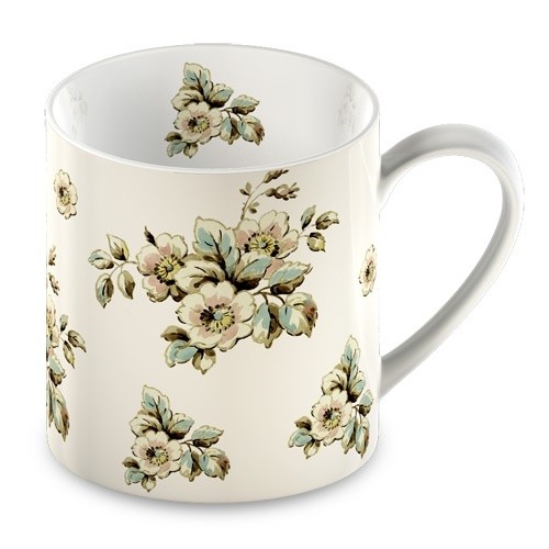 Kubek Cottage Floral white MIA home