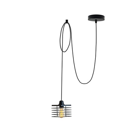 lampy wiszące Pojedyncza lampa wisząca z drucianym kloszem GALO LOFT L1