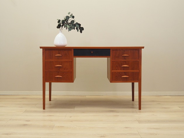 biurka Biurko tekowe, duński design, lata 70, produkcja: Dania