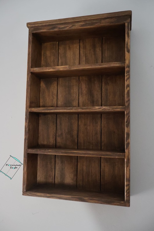 półki Rustykalna brązowa półka ścienna