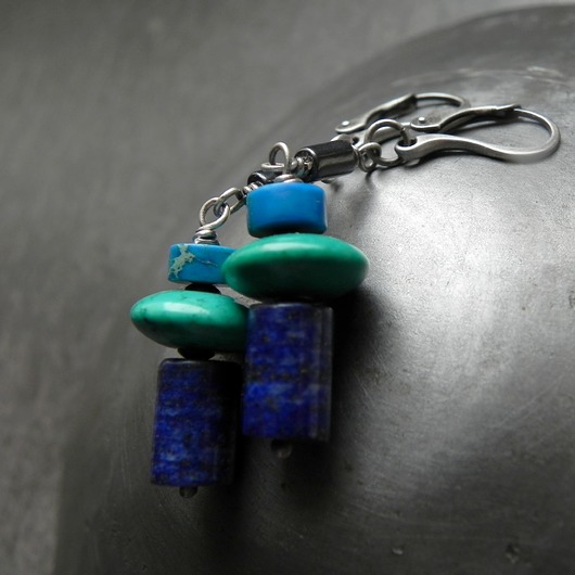 turkus i lapis w srebrze Lahovska