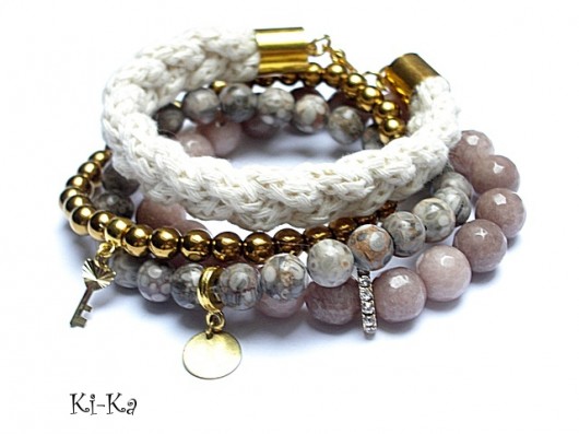 Creme, taupe and gold set KiKa pracownia