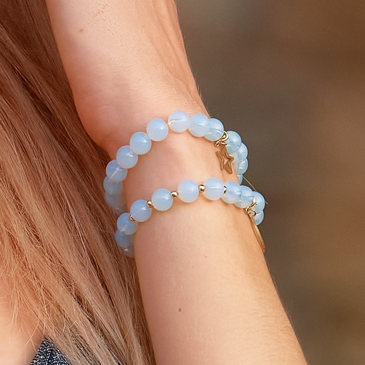 bransoletki z kamieni naturalnych Bransoletka Opal Beads