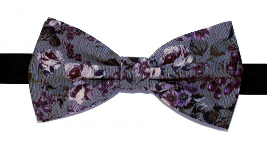 Mucha bowstyle fioletowe kwiaty bowstyle