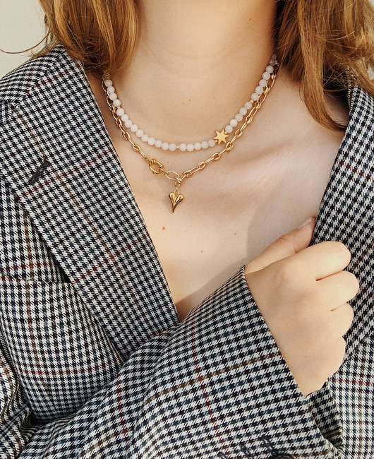 naszyjniki - inne Naszyjnik Heart Chain