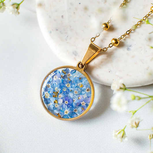 wisiory Wisiorek z niezapominajkami