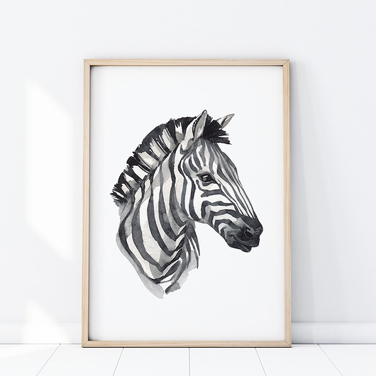 obrazy i plakaty do pokoju dziecięcego PLAKAT ZEBRA P339