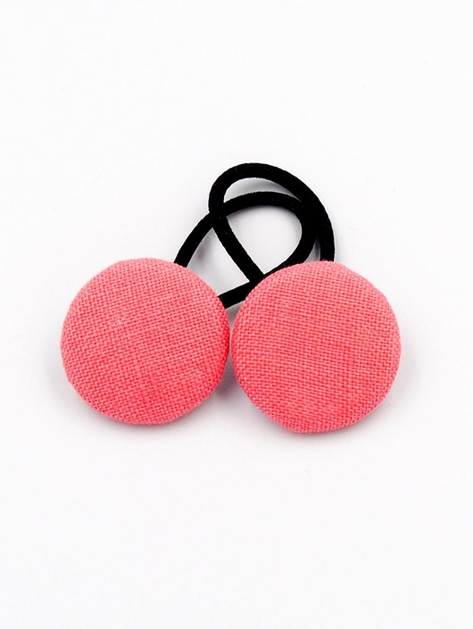 ozdoby do włosów dla dzieci Gumeczki do włosów coral pink LINEN