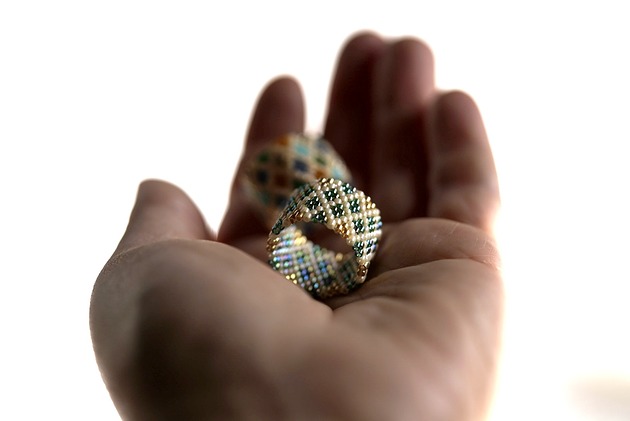 pierścionki - różne Pierścionek Beadingowy Fragile Mint