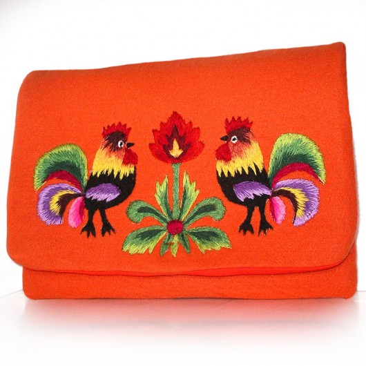 Tablet Sleeve / Messenger Bag (art embroidery) na ludowo
