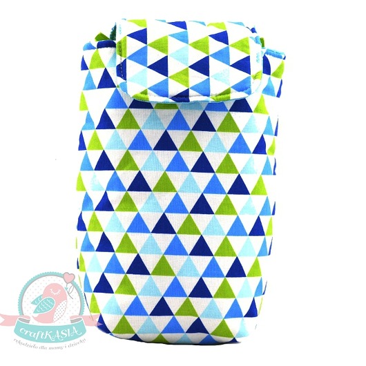 Etui na pieluszki i chusteczki- trójkąty blue craftKASIA