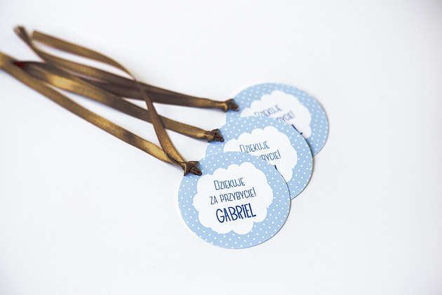 akcesoria dziecięce - różne Etykietki personalizowane do podziękowań MIŚ
