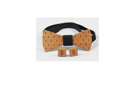Drewniane spinki do mankietów #10 The Bow Bow Ties