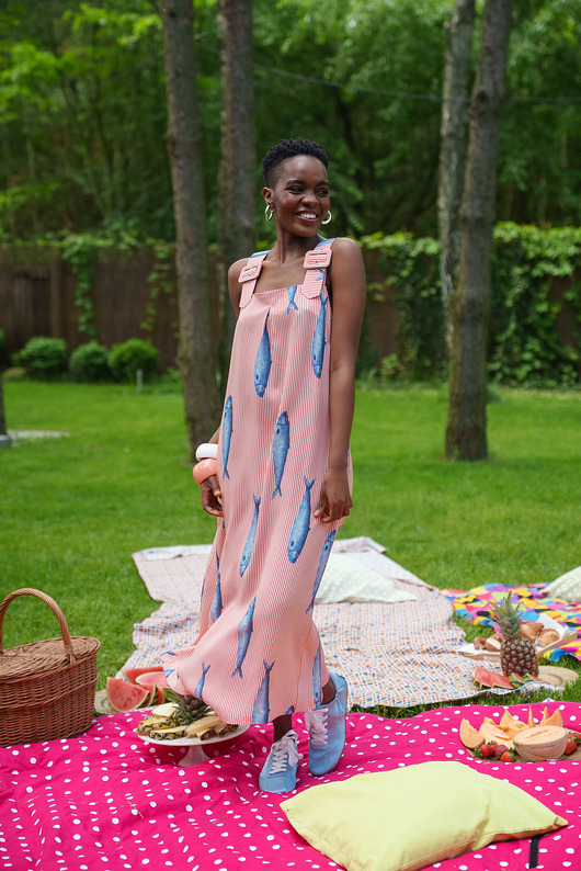 sukienki midi damskie Sardine Picnic Dress