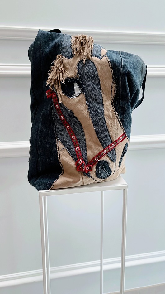 torby na ramię Jeansowa Torba motyw koń  na ramie patchwork  jeansowa torebka jeans