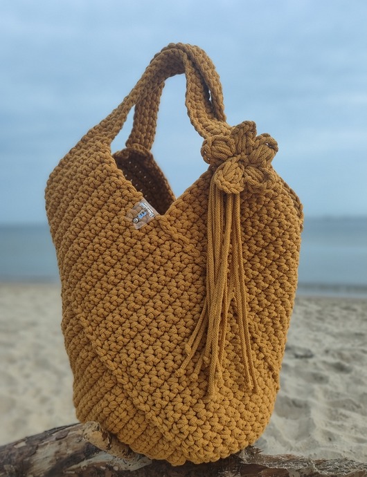 torby na ramię Torba ze sznurka bawełnianego. Handmade
