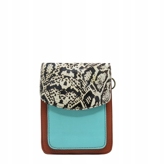 torby na ramię Torebka damska na telefon listonoszka skórzana skóra naturalna eko OLIVKA