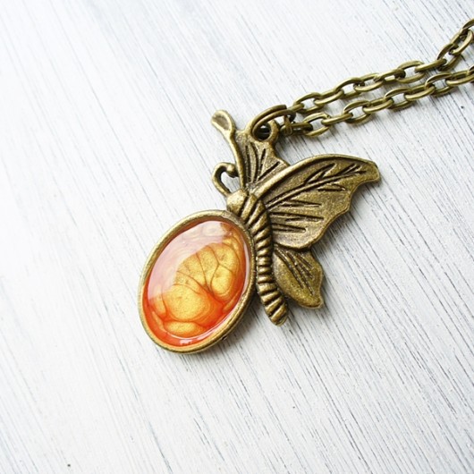 Lavender Butterfly - naszyjnik  Studio Ladybird