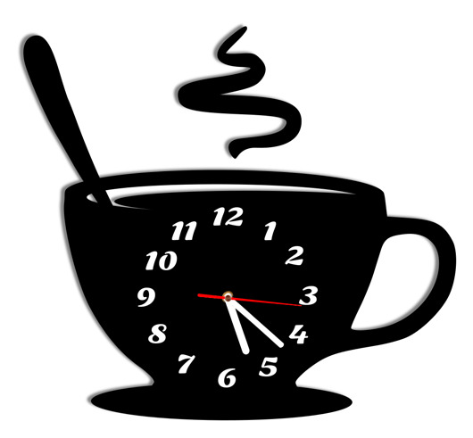 zegary zegar FILIŻANKA kuchenny  + dekor 3d