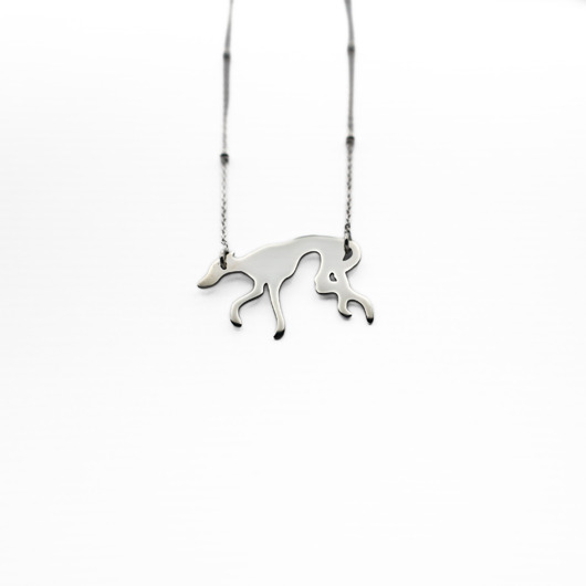 srebrne naszyjniki Naszyjnik "Chart węszący" srebrny