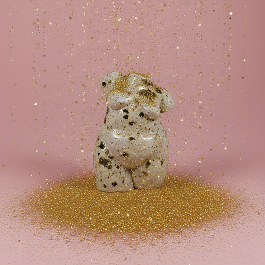 figurki i rzeźby Biżuteria do domu - Rzeźba Nowa Wenus. Naga kobieta - złote piegi, mika