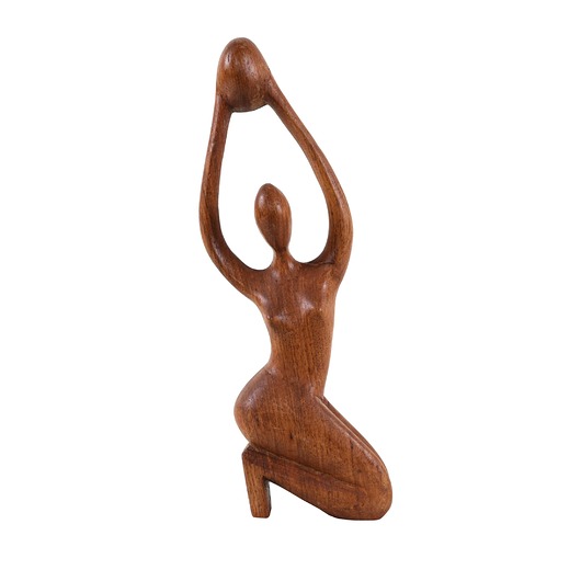 figurki i rzeźby Rzeźba tekowa kobieta, duński design, lata 70, produkcja: Dania