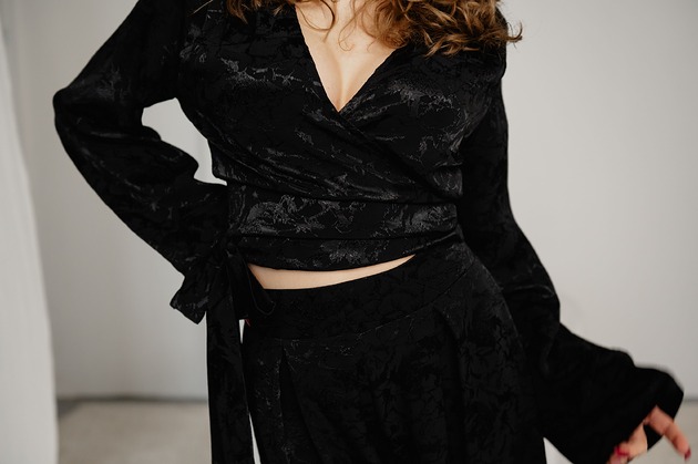 bluzki kimonowe damskie Żakardowa bluzka Mira