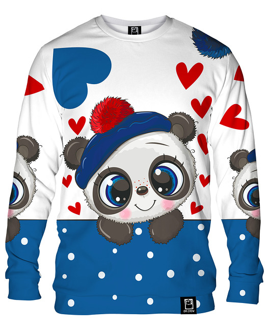 bluzy męskie Bluza Bez Kaptura Męska DR.CROW Panda