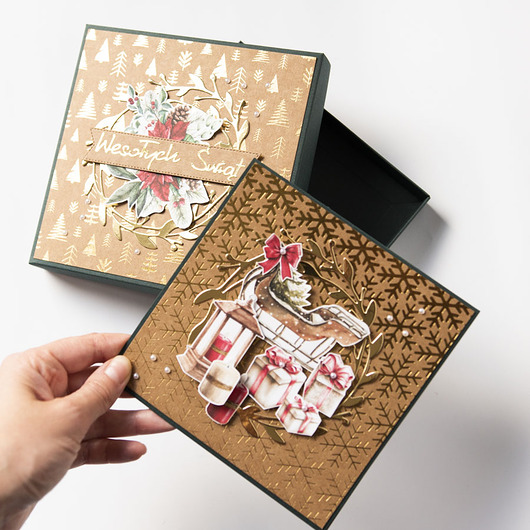 Boże Narodzenie - inne Kartka świąteczna w pudełku na pieniądze kartę prezentową