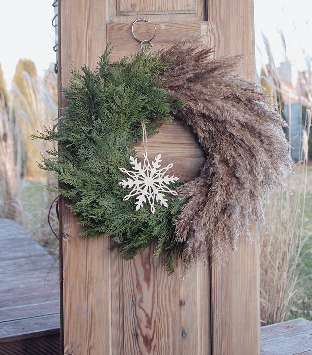 wianki bożonarodzeniowe Wianek naturalny /  boho /żywy - wysyłka 22 grudzień