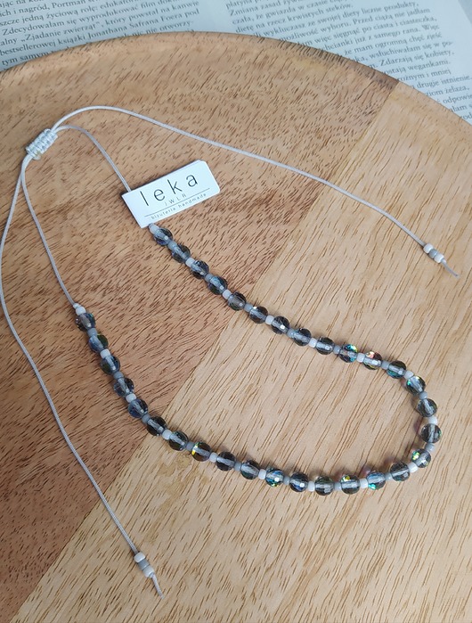 chokery Naszyjnik choker kryształki holo w kolorach tęczy