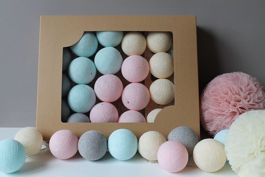 lampy do pokoju dziecka Cotton Balls Delikatne 50 szt.