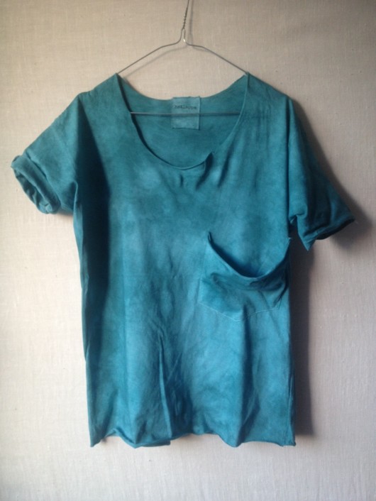T-shirt farbowany turkus HATLAPPA