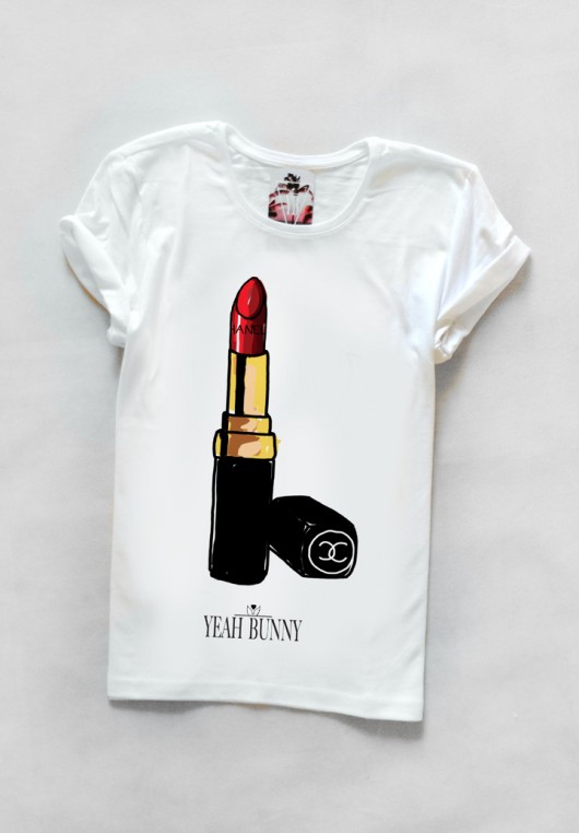 T shirt z extra printem LIP CHANEL RED new S deleted_12136308