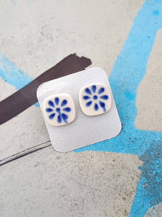 kolczyki ceramiczne Kolczyki ceramiczne Bolesławiec