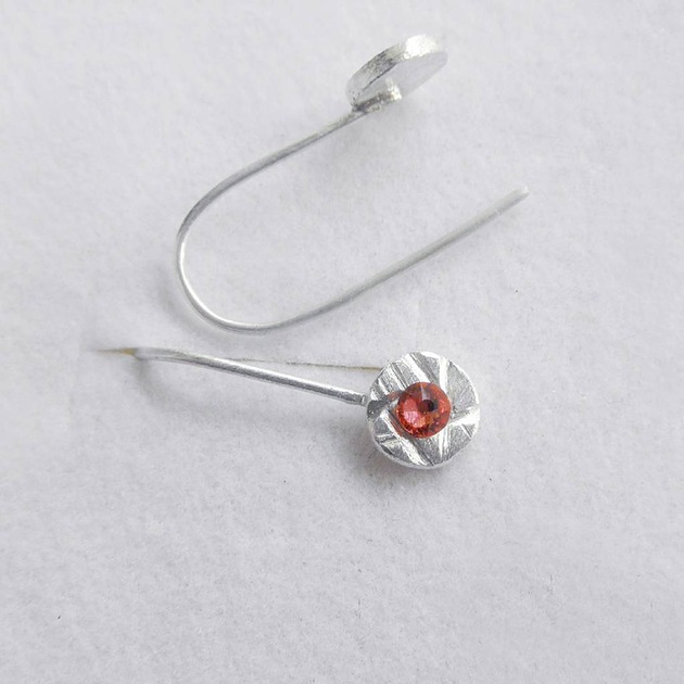 kolczyki z kamieniami Kolczyki OKRĄG