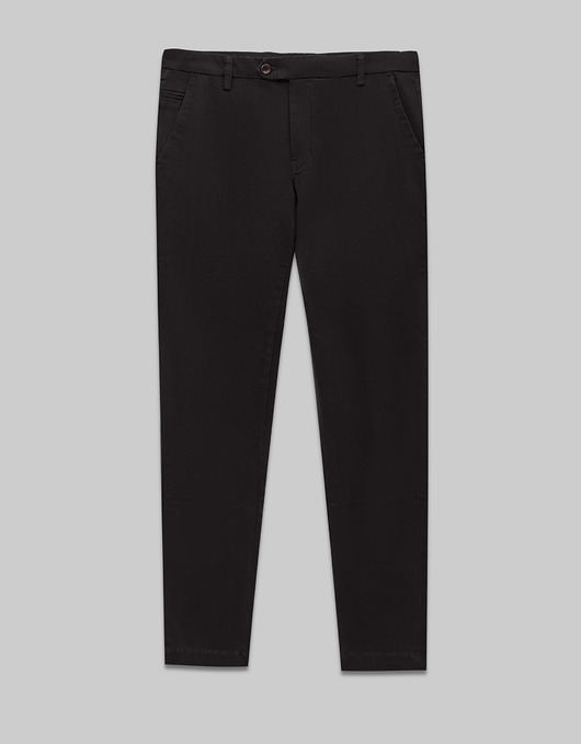 spodnie męskie Męskie spodnie sagliano czarny slim fit