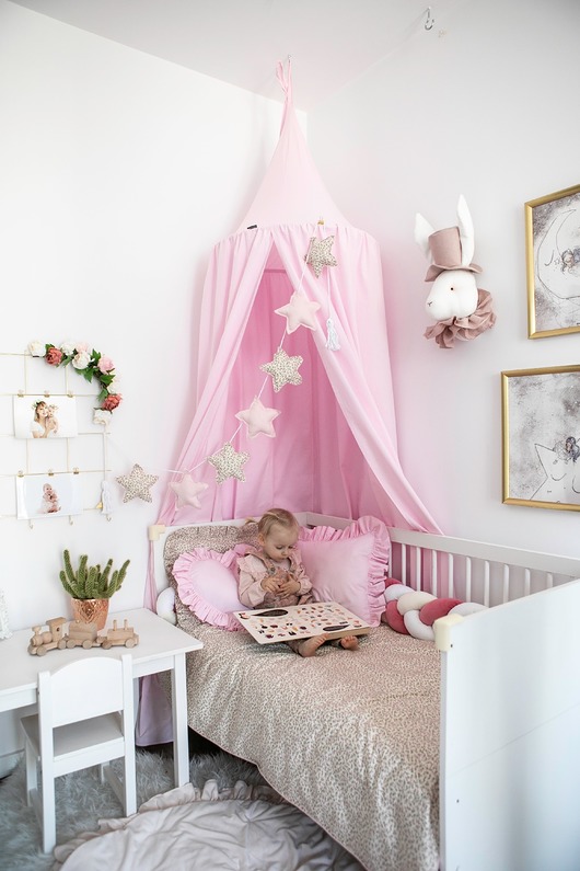 namioty i tipi dla dzieci Baldachim z falbanką nad łóżko dla dziewczynki