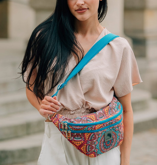 saszetka nerka Nerka XL wzór MANDALA, wodoodporna