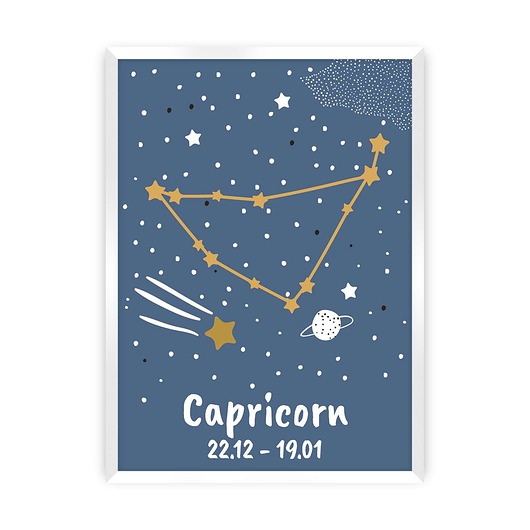 obrazy i plakaty do pokoju dziecięcego Obrazek Zodiac Capricorn 30x40