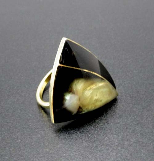 black & white ring PRYZMAT
