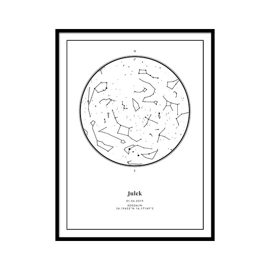 plakaty Plakat - Twoja mapa nieba - biała
