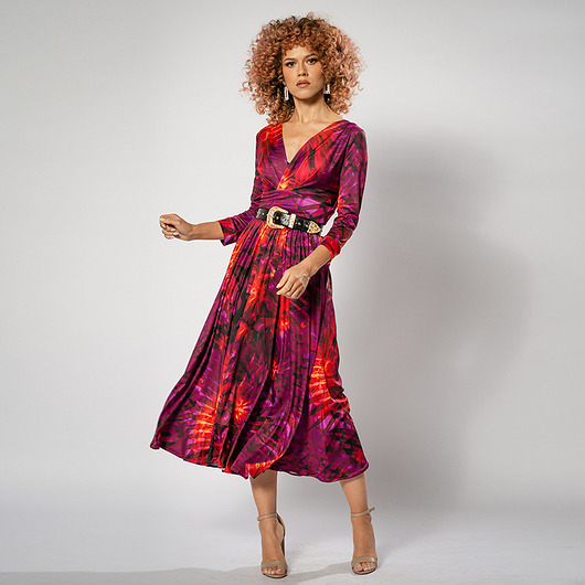 sukienki midi damskie Amelia Hot Tropical