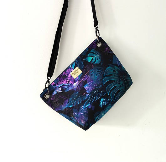 torby na ramię Torebka R U T H Neon Leaves - welurowa torebka midi